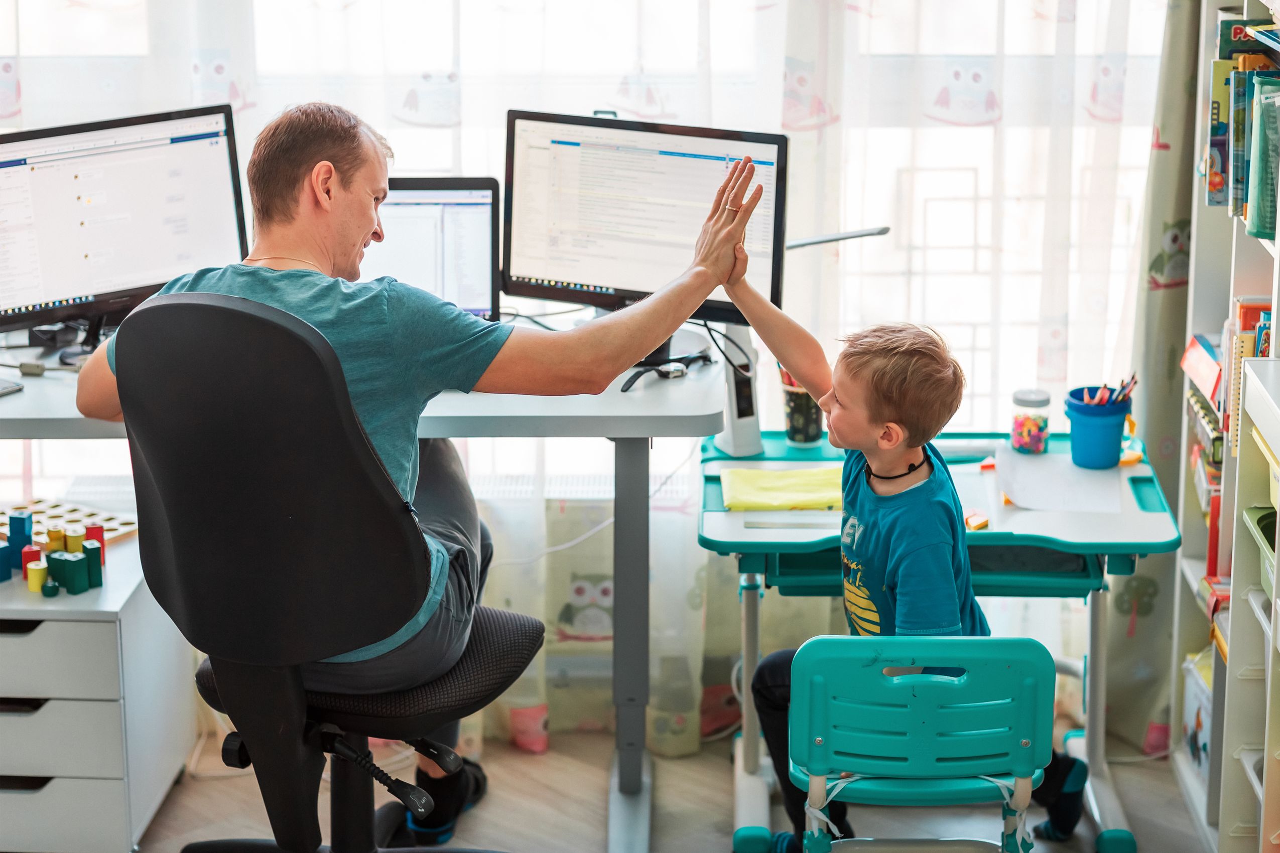 Child working office